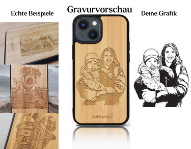 INDIVIDUELL iPhone 13 Bambus-Kunststoff